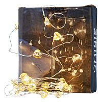 Серебряно-прозрачная гирлянда Сердечка на 20 LED лампочек, Sirius магазин Glossary 