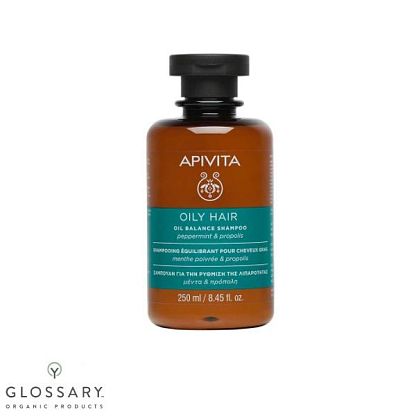 Балансирующий шампунь для жирных волос APIVITA,  магазин Glossary 