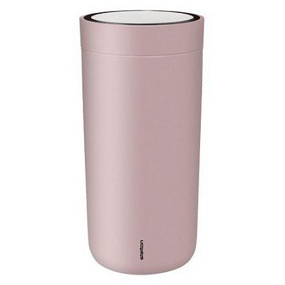 Стальная термокружка розовая To Go Click, Stelton магазин Glossary 