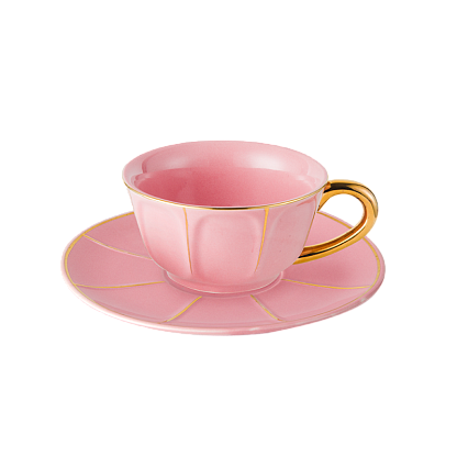 Чайная чашка с блюдцем розовая Vintage, Bitossi Home магазин Glossary 