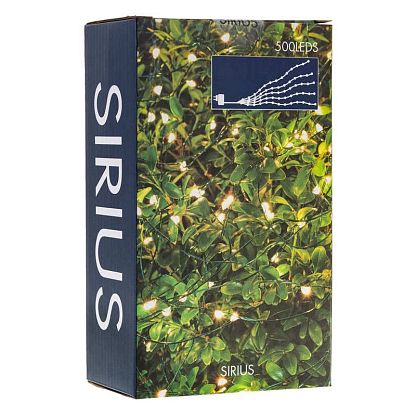 Зеленая гирлянда 15м на 500LED лампочек, Sirius магазин Glossary 