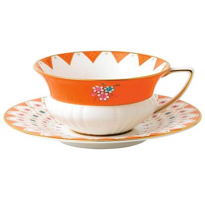 Чашка с блюдцем "Peony Diamond" Wonderlust, Wedgwood магазин Glossary 