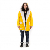 Yellow шуба из конопляного меха, короткая (one size) DevoHome,  магазин Glossary 