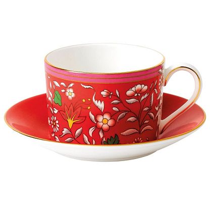 Чашка с блюдцем "Crimson Jewel" Wonderlust, Wedgwood магазин Glossary 