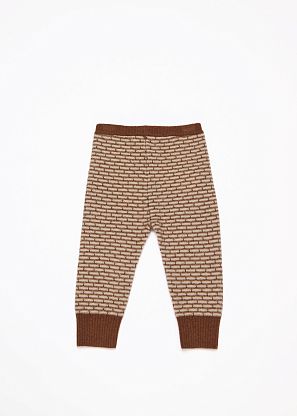 Вязаные леггинсы каштан жаккард Caramel, магазин Glossary 