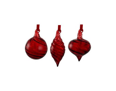 Новогоднее украшение Шар стеклянный цвета бургунди 6см (в ассорт.), Shishi магазин Glossary 