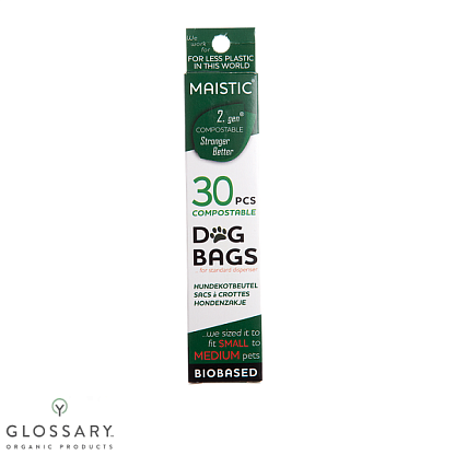 Биоразлагаемые пакеты для выгула собак 30 шт Maistic,  магазин Glossary 