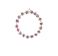 Декоративное украшение Кольцо с цветами 14см, Shishi магазин Glossary 