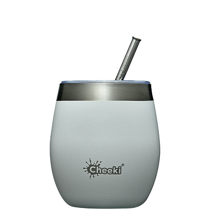 Бокал для напитков Cheeki со стальной трубочкой Insulated Wine Tumbler Spirit White магазин Glossary 