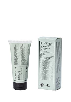 M&S Purifying Face Mask - Green Tea Маска каолиновая очищающая и успокаивающая для проблемной кожи Bioearth,  магазин Glossary 