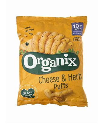 Кукурузные палочки с сыром и травами органические (с 10 месяцев) Organix,  магазин Glossary 