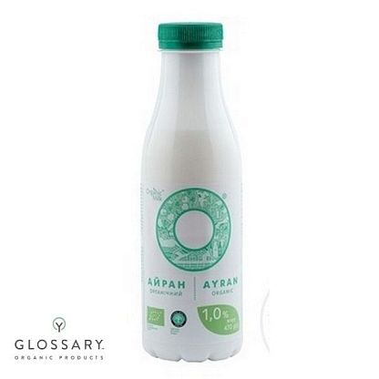 Напиток кисломолочный органический "Айран" жирность 1,0 % Organic Milk, магазин Glossary 