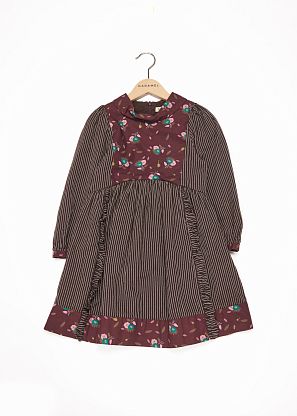 Тканое платье, принт коричневого чертополоха Caramel,  магазин Glossary 