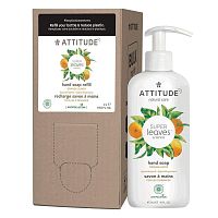 Мыло для рук жидкое с ароматом апельсина "Super Leaves" Attitude  магазин Glossary 