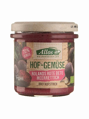 Паста для бутербродов со свеклы и хрена органическая Allos,  магазин Glossary 