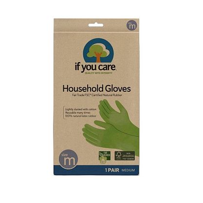 Перчатки латексные зеленые Mеdium,  If You Care магазин Glossary 