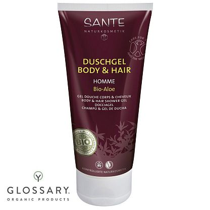 БИО-шампунь для волос и тела для мужчин Кофеин и Ягоды Асаи Sante магазин Glossary 