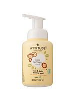 Пенка для мытья тела и волос "Вaby Leaves" Грушевый Нектар, Attitude магазин Glossary 
