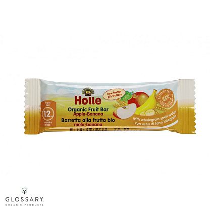 Фруктовый батончик Holle Яблоко-банан органический с 12 месяцев магазин Glossary 