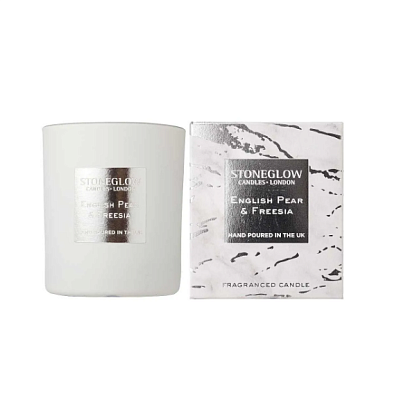 Свеча ароматизированная "English Pear & Freesia" 70223 Luna, Stoneglow магазин Glossary 
