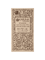 Шоколад темный Эквадор какао-крупкой, настоянной на виски Volgger 75%, Karuna chocolate магазин Glossary 