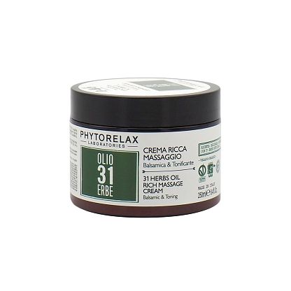 Крем массажный для тела расслабляющий и тонизирующий 31 HERBS OIL Phytorelax магазин Glossary 