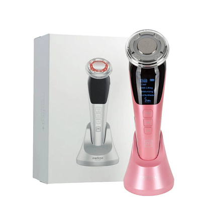 Микротоковый RF Lifting Массажер для лица Skin Lifting 7.0 Pink - EMS, LED Medica+ магазин Glossary 