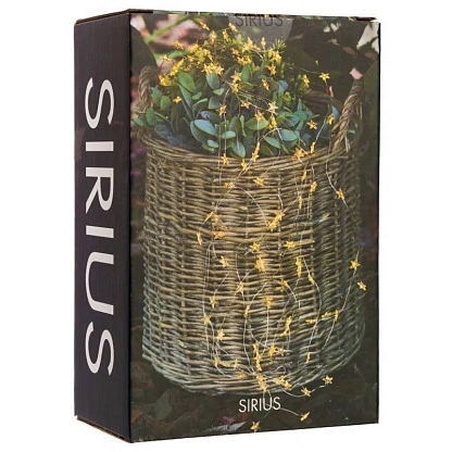 Гирлянда Звездочки серебряно-прозрачная на 125 LED лампочек, Sirius магазин Glossary 