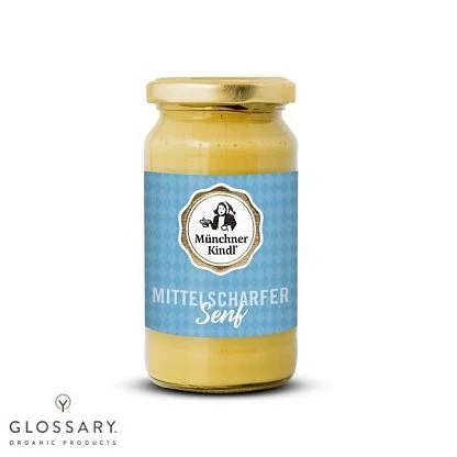 Горчица средне-острая органическая Münchner Kind'l / магазин Glossary 