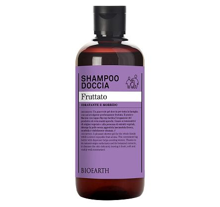 Family Shampoo Shower Gel - Fruit Шампунь-гель увлажняющий для волос/душа Bioearth,  магазин Glossary 