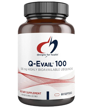Q-Evail 100 - CoQ10 Убихинон биодоступный 100 мг Designs for Health магазин Glossary 