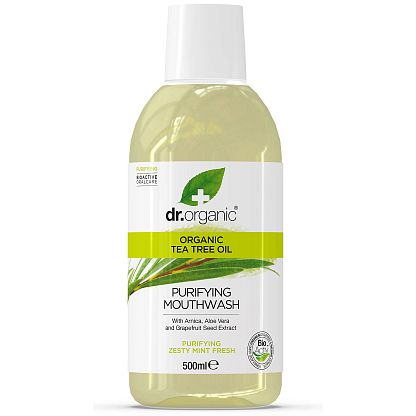 Ополаскиватель для полости рта с экстрактом чайного дерева Dr.Organic магазин Glossary 