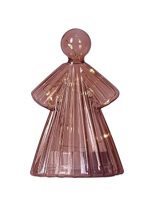 Ангел светодиодный "Alberte" 14см цвета бордо, Sirius магазин Glossary 