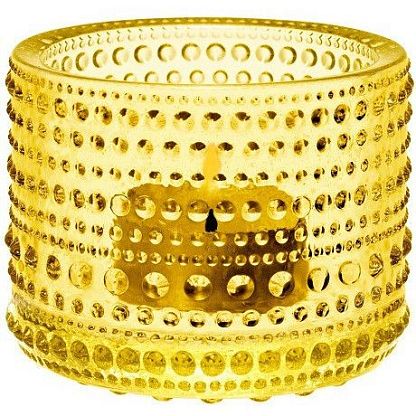 Подсвечник желтый Kastehelmi, Iittala магазин Glossary 