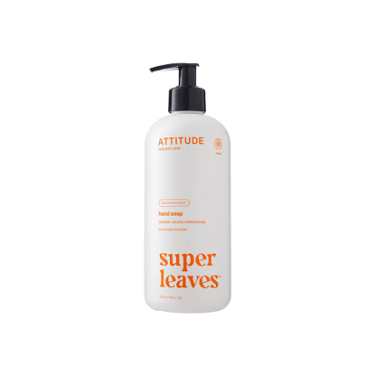 Мыло для рук жидкое с ароматом апельсина "Super Leaves" Attitude магазин Glossary 