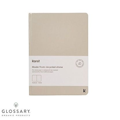 Блокнот в линейку серый "Stone" Karst /  магазин Glossary 