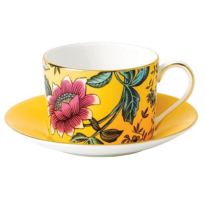 Чашка с блюдцем "Yellow Tonquin" Wonderlust, Wedgwood магазин Glossary 