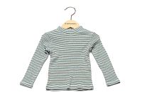 Футболка (кофта)  для новорожденных в мятную/шоколадную полоску Caramel,  магазин Glossary 