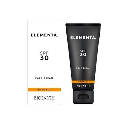 ELEMENTA_ SPF30 FACE CREAM Защитный крем для лица для всех типов кожи с безопасными фильтрами Bioearth,  магазин Glossary 
