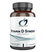 VitaminD Synergy -Витамин Д3 с К1-К2 поддержка здоровья костей и иммунитета Designs for Health магазин Glossary 