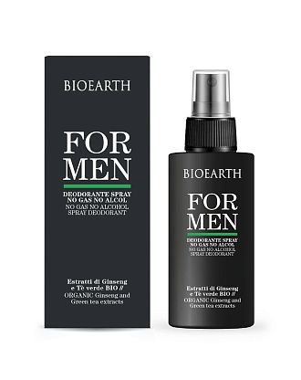 Спрей-деодорант без спирта и газа FOR MEN Bioearth магазин Glossary 
