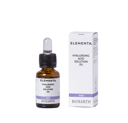 Elementa_HYALURONIC ACID SOLUTION 2% (age) Сыворотка антивозрастная Гиалуроновая кислота Bioearth,  магазин Glossary 