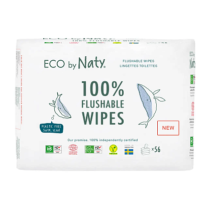 Органическая влажная туалетная бумага без запаха Eco by Naty,  магазин Glossary 