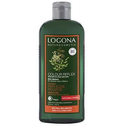 БИО-Шампунь для окрашенных красно-коричневых волос Хна Logona магазин Glossary 