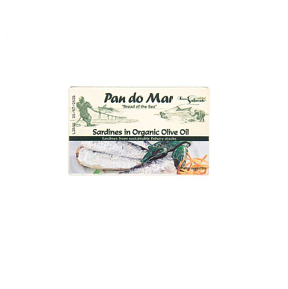 Сардина в органическом оливковом масле экстре верджин консервированная Pan do Mar,  магазин Glossary 