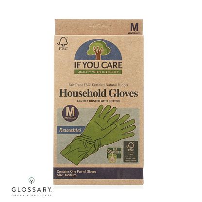 Перчатки латексные зеленые Mеdium магазин Glossary 