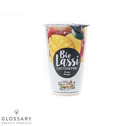 Напиток на основе йогурта «Ласси» с манго 3,5% безлактозный органический Biedermann,  магазин Glossary 