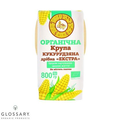 Органическая крупа кукурузная "Экстра" Galeks-Agro,  магазин Glossary 