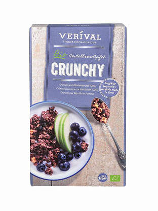 Кранчи с черникой и яблоком органические Verival магазин Glossary 