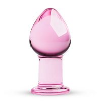 Розовая анальная пробка из стекла Pink Glass Buttplug No. 27 Gildo магазин Glossary 